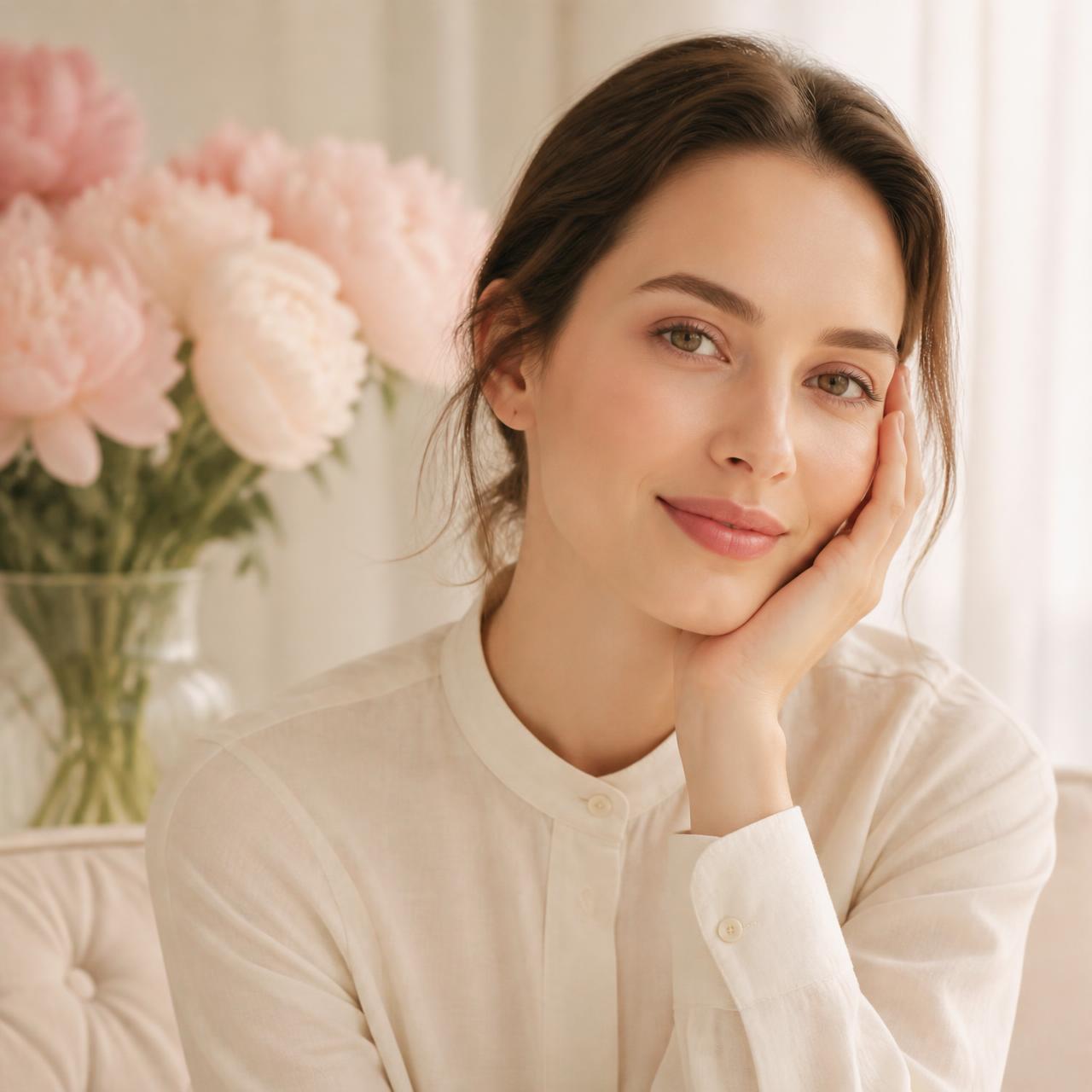AUVYRA editorial — a considered beauty ritual in soft daylight